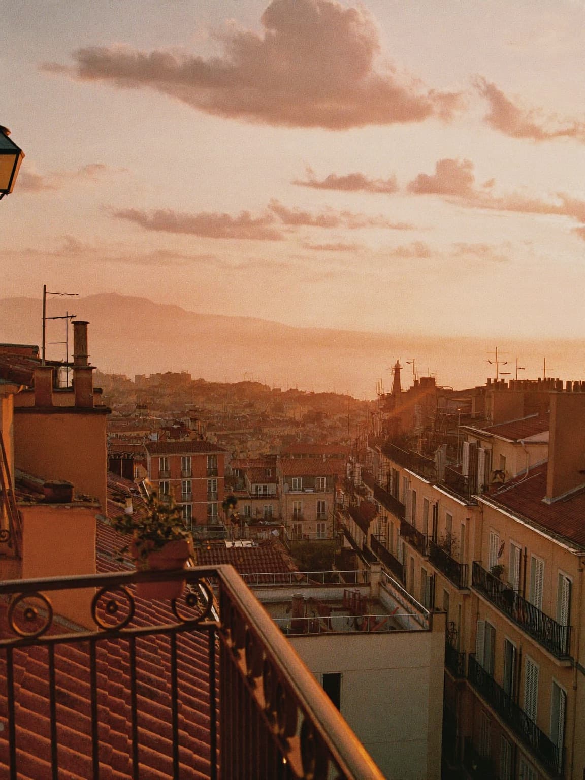Golden hour over Barcelona rooftops